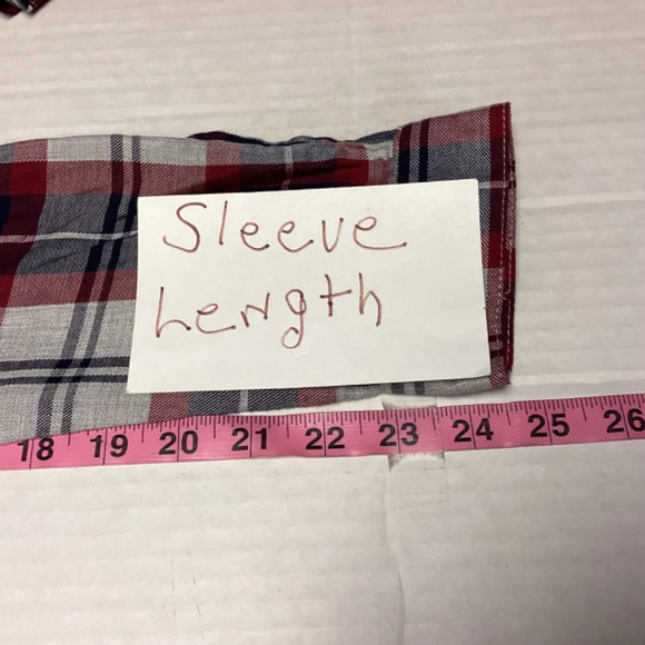 Como vintage blouse womens SZ M plaid button down grunge ruffle country … - Picture 9 of 9